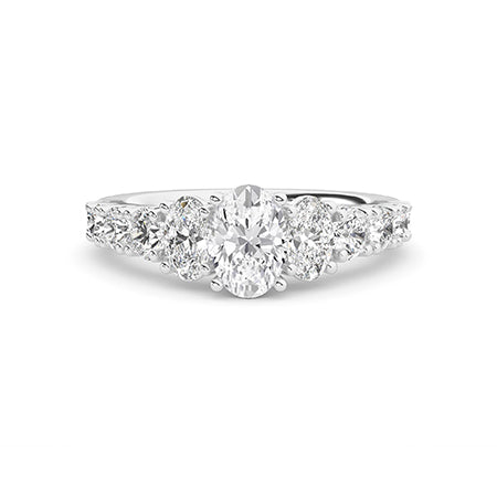 Oval LG Diamond Ring in Yellow Gold - Binson Diamonds Antwerp