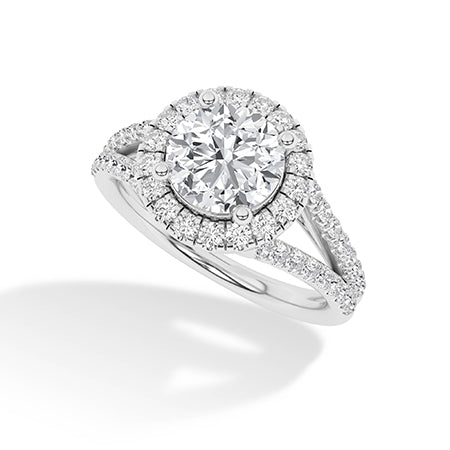Round LG Diamond Ring in Rose Gold - Binson Diamonds Antwerp
