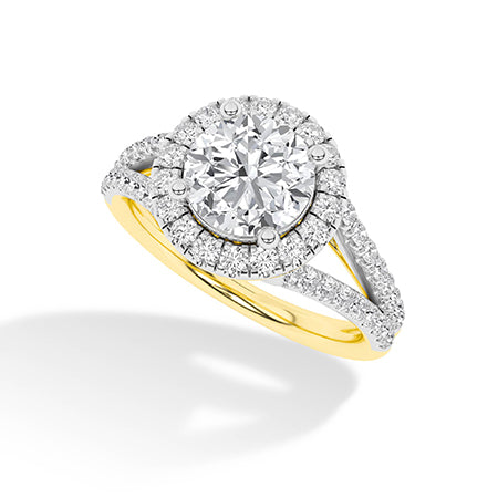 Round LG Diamond Ring in Rose Gold - Binson Diamonds Antwerp