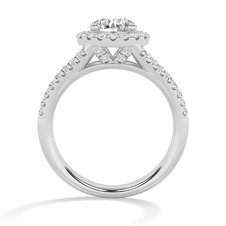 Round LG Diamond Ring in Yellow Gold - Binson Diamonds Antwerp