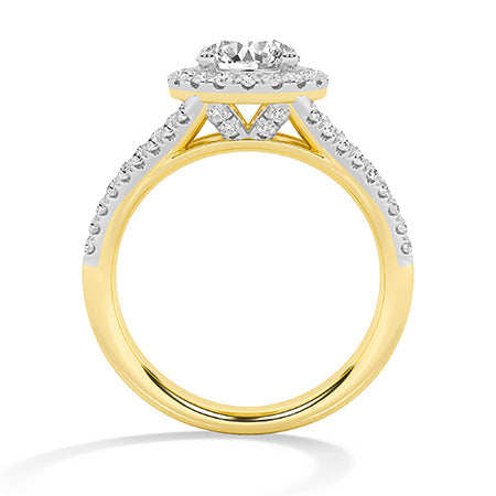Round LG Diamond Ring in Rose Gold - Binson Diamonds Antwerp