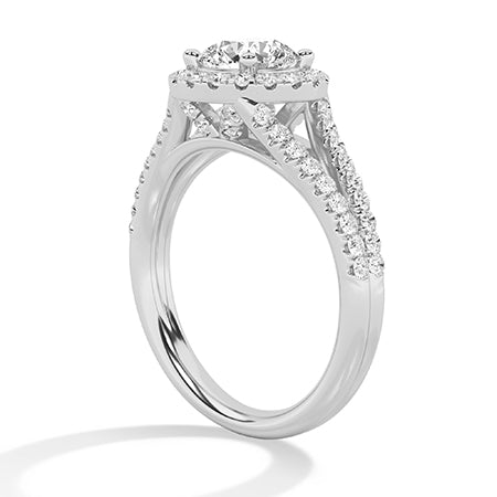 Round LG Diamond Ring in Rose Gold - Binson Diamonds Antwerp