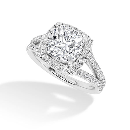 Cushion LG Diamond Ring in Yellow Gold - Binson Diamonds Antwerp
