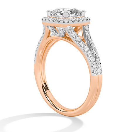 Cushion LG Diamond Ring in Yellow Gold - Binson Diamonds Antwerp