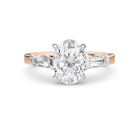 Oval LG Diamond Ring in White Gold - Binson Diamonds Antwerp
