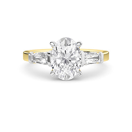 Oval LG Diamond Ring in White Gold - Binson Diamonds Antwerp