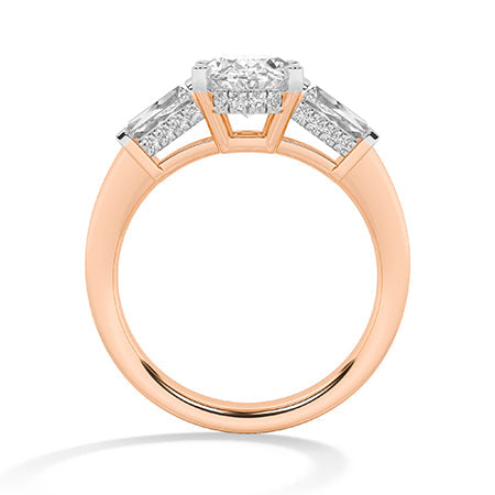 Oval LG Diamond Ring in White Gold - Binson Diamonds Antwerp