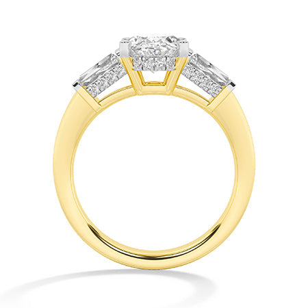 Oval LG Diamond Ring in White Gold - Binson Diamonds Antwerp