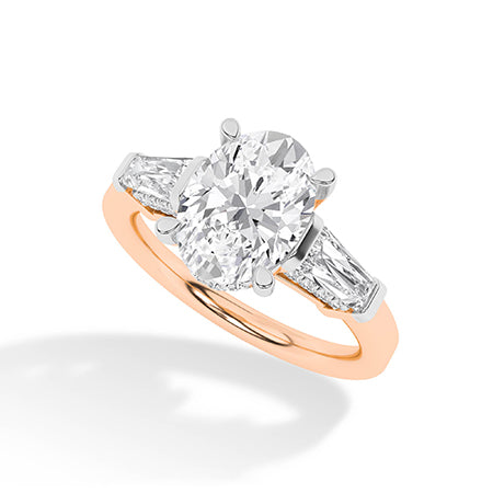 Oval LG Diamond Ring in White Gold - Binson Diamonds Antwerp
