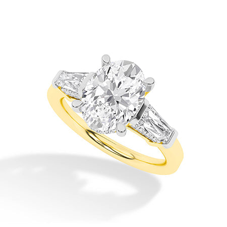 Oval LG Diamond Ring in White Gold - Binson Diamonds Antwerp