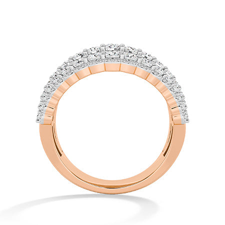 Round LG Diamond Ring in Rose Gold - Binson Diamonds Antwerp