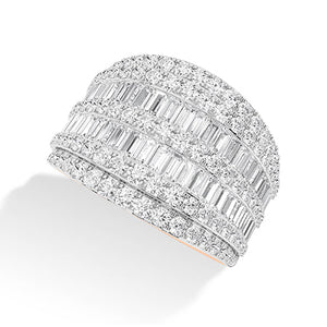 Round Lab-Grown Diamond Ring in 18K rose gold, angled view