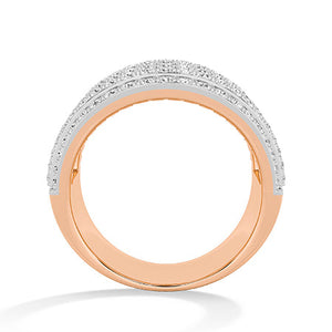 Round Lab-Grown Diamond Ring in 18K rose gold, front view