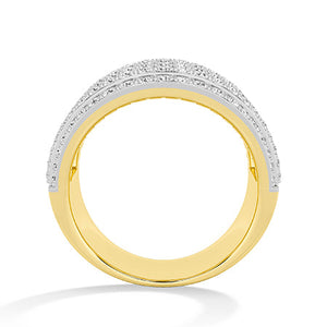 Round Lab-Grown Diamond Ring in 18K yellow gold, front view