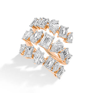 Emerald LG Diamond Ring in Yellow Gold - Binson Diamonds Antwerp