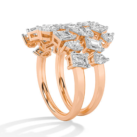 Emerald LG Diamond Ring in Yellow Gold - Binson Diamonds Antwerp