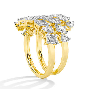 Emerald LG Diamond Ring in Yellow Gold - Binson Diamonds Antwerp