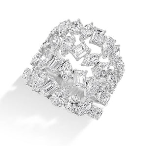 Pear Lab-Grown Diamond Ring in 18K white gold, angled view