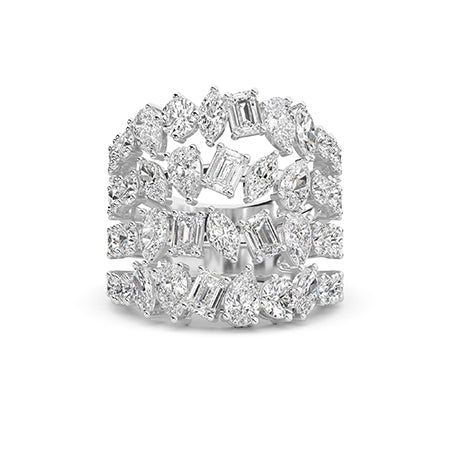 Pear LG Diamond Ring in White Gold - Binson Diamonds Antwerp