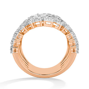Pear Lab-Grown Diamond Ring in 18K rose gold, front view