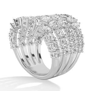 Pear Lab-Grown Diamond Ring in 18K white gold, side view