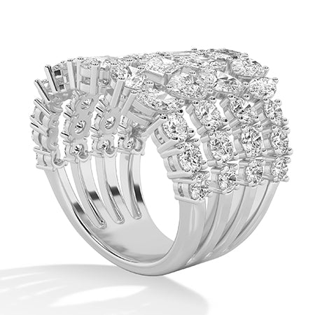 Pear LG Diamond Ring in White Gold - Binson Diamonds Antwerp