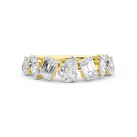Emerald LG Diamond Ring in Yellow Gold - Binson Diamonds Antwerp