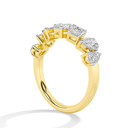 Emerald LG Diamond Ring in Yellow Gold - Binson Diamonds Antwerp