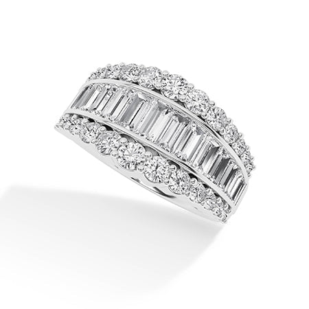 Baguette LG Diamond Ring in Rose Gold - Binson Diamonds Antwerp