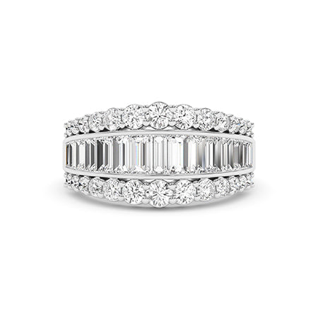 Baguette LG Diamond Ring in Rose Gold - Binson Diamonds Antwerp