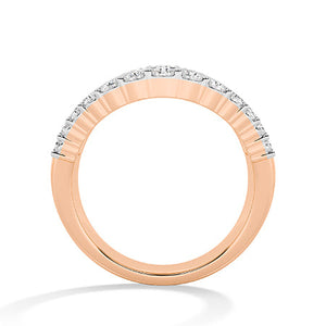 Baguette Lab-Grown Diamond Ring in 18K rose gold, front view