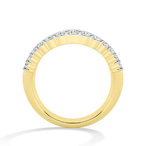 Baguette Lab-Grown Diamond Ring in 18K yellow gold, front view