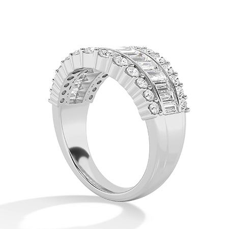 Baguette LG Diamond Ring in Rose Gold - Binson Diamonds Antwerp