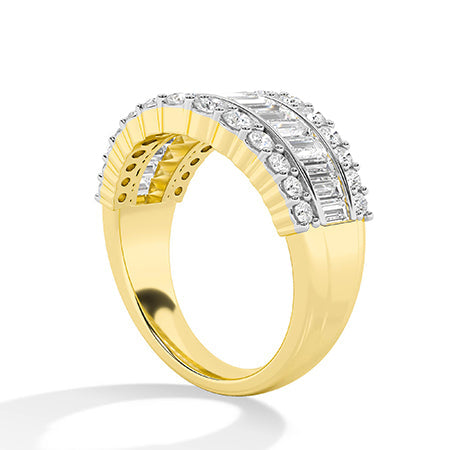 Baguette LG Diamond Ring in Rose Gold - Binson Diamonds Antwerp