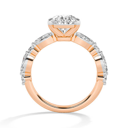 Pear LG Diamond Ring in White Gold - Binson Diamonds Antwerp