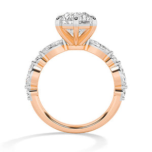 Pear LG Diamond Ring in White Gold - Binson Diamonds Antwerp