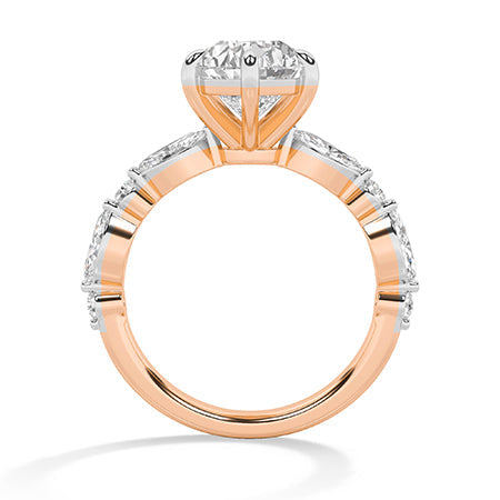 Pear LG Diamond Ring in White Gold - Binson Diamonds Antwerp