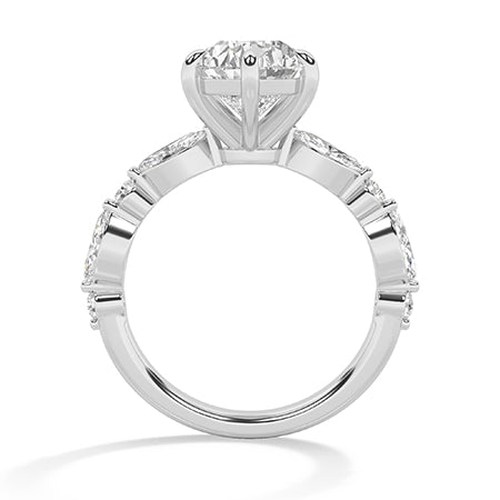 Pear LG Diamond Ring in Yellow Gold - Binson Diamonds Antwerp