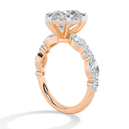 Pear LG Diamond Ring in Yellow Gold - Binson Diamonds Antwerp