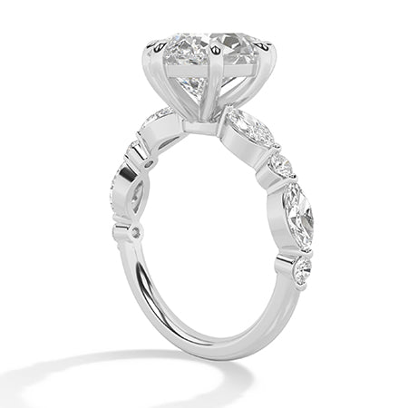 Pear LG Diamond Ring in Yellow Gold - Binson Diamonds Antwerp