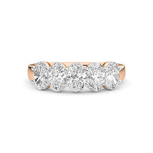 Oval LG Diamond Ring in Rose Gold - Binson Diamonds Antwerp