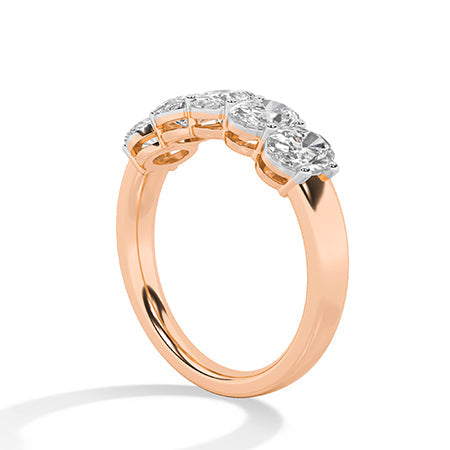 Oval LG Diamond Ring in Rose Gold - Binson Diamonds Antwerp