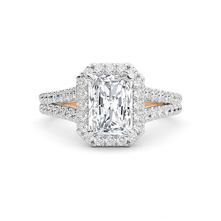 Radiant LG Diamond Ring in Yellow Gold - Binson Diamonds Antwerp