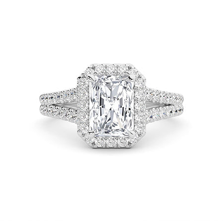 Radiant LG Diamond Ring in Yellow Gold - Binson Diamonds Antwerp