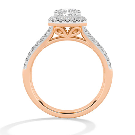 Radiant LG Diamond Ring in White Gold - Binson Diamonds Antwerp