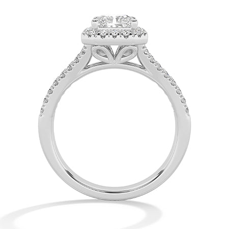 Radiant LG Diamond Ring in Yellow Gold - Binson Diamonds Antwerp