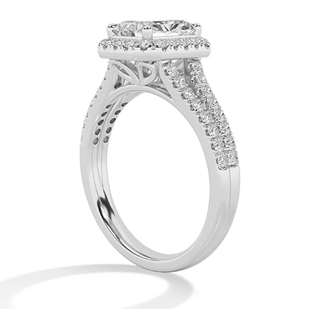 Radiant LG Diamond Ring in Yellow Gold - Binson Diamonds Antwerp