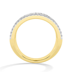 Round Lab-Grown Diamond Ring in 18K yellow gold, front view