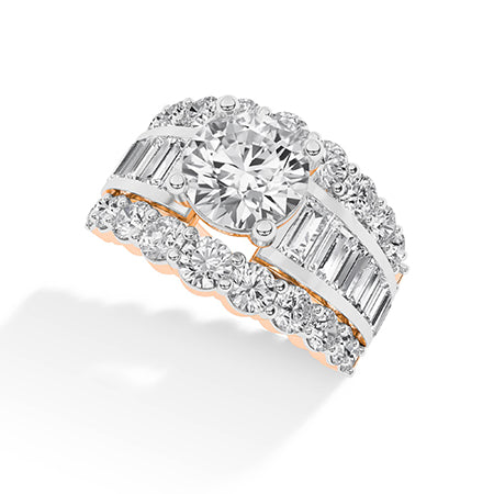 Round LG Diamond Ring in White Gold - Binson Diamonds Antwerp