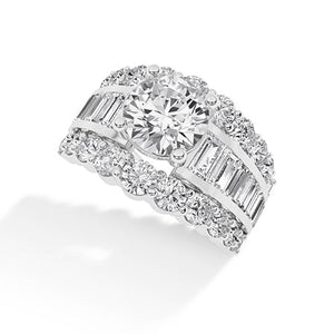 Round LG Diamond Ring in White Gold - Binson Diamonds Antwerp